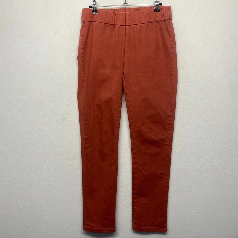 Soft Surroundings Salmon Pull On‎ Pants Stretch Cotton PXS Petite